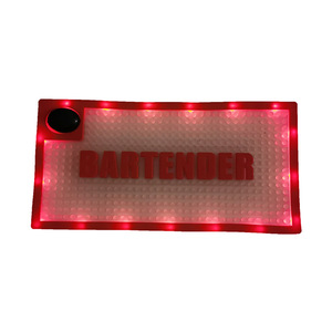 Tapis de bar en PVC personnalisés, tapis de bar promotionnels à LED, tapis en caoutchouc pour boissons alcoolisées pour les marques d'alcool - Product Image 2