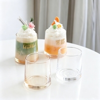 Tasses à thé en verre biodégradables classiques parfumées, vides, holographiques et colorées pour bougies parfumées décoratives de Noël à la maison