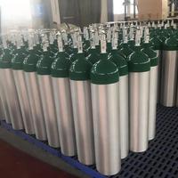Botella de Aluminio Mini de 1L, 5L, 10L, 15L con Regulador de Oxígeno/Flujómetro/Humidificador/Bolsa/Cánula Nasal/Mascarilla de Oxígeno
