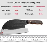 Couteau chinois Super Sharp en acier au carbone à prix d'usine et couteau à découper avec manche en ébène