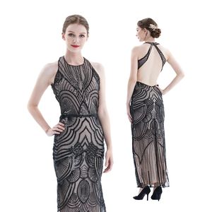 Date Femmes de 1920s Vintage Sequin Backless <span class=keywords><strong>Déco</strong></span> Inspiré Aileron Robe Rugissant 20s Great Gatsby Robe Robes - Product Image 5