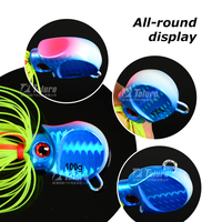 Accessoires de leurre de pêche lumineux Offres Spéciales 60g-250g tête de plomb de gabarit lent jupe en Silicone coloré pêche en rivière métal Durable PVC