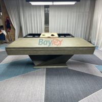 Mesa de billar múltiple 3 en 1, mesa de comedor y mesa de tenis, de 9 pies de madera maciza mesa de billar, 8 pies y 7 pies con función de Banco de almacenamiento