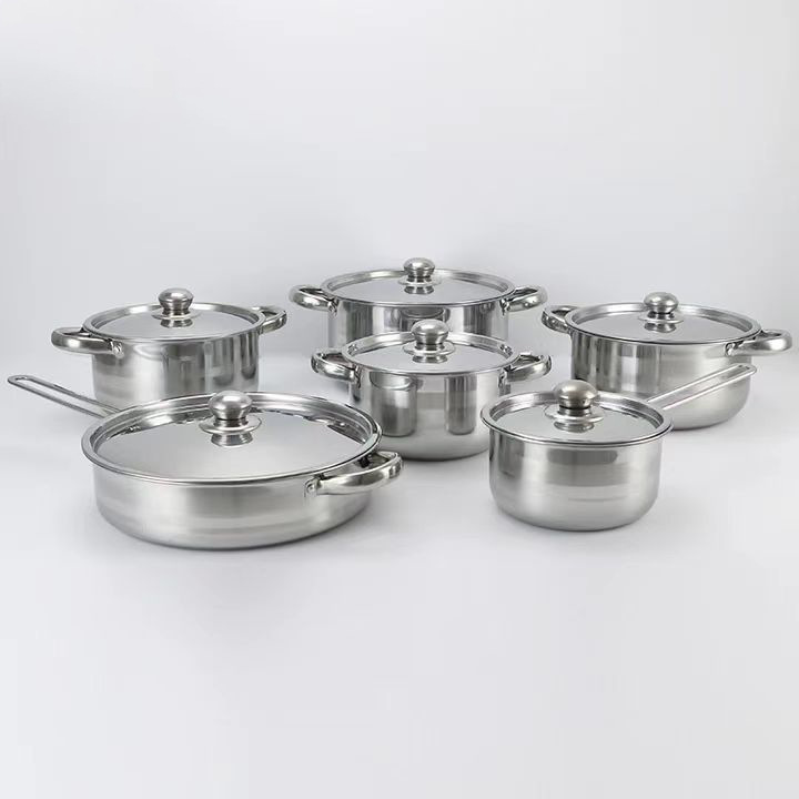 Cookware Set on Promotion 12 Pcs Stainless Steel Cookware Set with Induction Compatible · image 1
