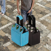 Sac isotherme personnalisé en aluminium et polyester pour 6 bouteilles ou canettes, porte-boissons, porte-vin et bière, vente en gros