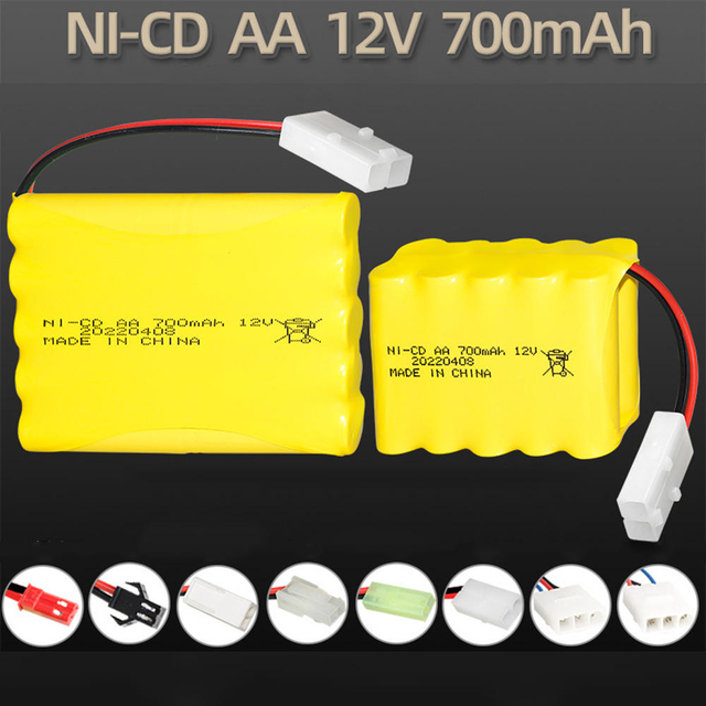 Quick Shipping 12V 700mAh Rechargeable NiCd AA Battery Pack for Power Tools and Emergency Exit Lights