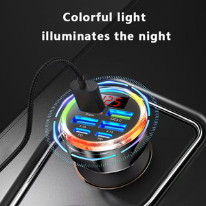 Prodotti di Tendenza 2026 Nuovi Arrivi Caricabatterie USB per Auto 6 in 1 con Display Voltaggio 2 Type <span class=keywords><strong>C</strong></span> <span class=keywords><strong>4</strong></span> USB A Ricarica Rapida Multi-Porta - Product Image 4