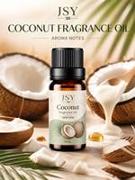 Huile parfumée à la noix de coco en marque blanche 10 ml, diffuseur d'arômes botaniques tropicaux, parfum d'intérieur, fabricant OEM ODM sur mesure, vente en gros