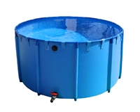 Bassin à poissons pliable en bâche PVC RTS avec support en tuyau plastique pour l'agriculture extérieure et la piscine de jardin