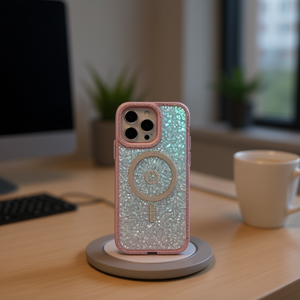 Custodia Magnetica per iPhone 17 Pro Max con Effetto Diamante Iridiscente - Product Image 3