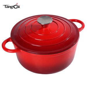 Olla <span class=keywords><strong>de</strong></span> <span class=keywords><strong>Hierro</strong></span> <span class=keywords><strong>Fundido</strong></span> Esmaltada <span class=keywords><strong>de</strong></span> Tamaño Familiar, No Tóxica, para Hornear Pan y Cocinar en el Hogar - Product Image 2
