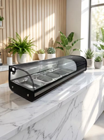 Réfrigérateur commercial de haute qualité pour boissons et aliments, vitrine réfrigérée pour sushis, idéal pour les restaurants et les pizzerias