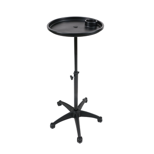 Chariot de rangement portable moderne en métal pour salon de beauté et coiffure avec étagère ronde pour usage en chambre - Product Image 4