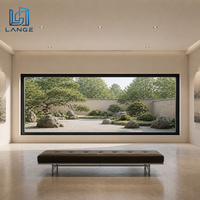 Système de fenêtres statiques en aluminium moderne LANGE, fenêtres surdimensionnées en verre pour villa, maison et façade de bâtiment