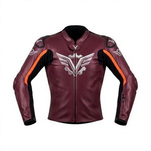 Men’s Cowhide Leather <b>Racing</b> <b>Jacket</b>/Chaqueta MotoCP Style CE Level 2 Armor Motorcycle Track Riding Protective Gear CE - Product Image 1
