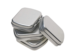 Wholesale New Design Flip Switch Close Style <b>Empty</b> square Metal Tinplate <b>Box</b> Surface Printing Color/logo Tin <b>Box</b> with Hinged Lid - Product Image 1