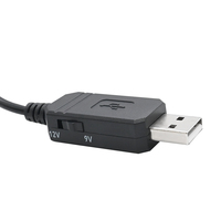 Trafo DC DC Step Up 5V USB ke 9V 12V 600mA Boost Converter Power Bank Inverter Kabel untuk ONU XPON Router WiFi Lampu LED