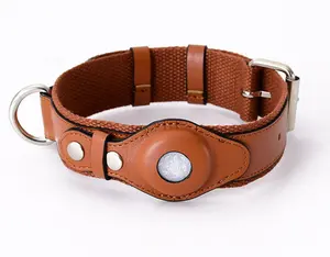 <span class=keywords><strong>Collar</strong></span> de perro antipérdida con soporte de Airtag de Apple <span class=keywords><strong>Collar</strong></span> de gato de cuero PU ajustable - Product Image 1
