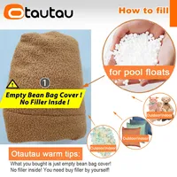 Housse de pouf de basketball moderne en fausse fourrure d'agneau OTAUTAU, housse amovible, fonction inclinable, sans rembourrage nécessaire DD227-2 Noël