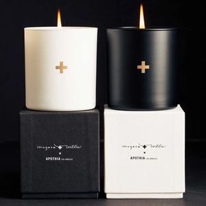 Bougie aromatique de luxe de marque privée personnalisée en gros Bougies parfumées en pot de verre <span class=keywords><strong>noir</strong></span> <span class=keywords><strong>et</strong></span> <span class=keywords><strong>blanc</strong></span> à la cire de soja - Product Image 6