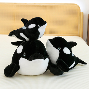 Almohada realista de felpa de <span class=keywords><strong>ballena</strong></span> asesina, juguete de peluche de Orca súper suave para abrazar, decoración del hogar y regalos - Product Image 4
