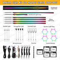 ICarsin mise à niveau symphonie Led voiture éclairage ambiant intérieur pour Hyundai Elantra 2021-2015 atmosphère bande accessoires décoration