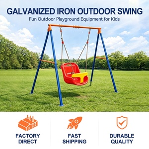 <span class=keywords><strong>Altalena</strong></span> per Bambini in Lega Resistente per Interni/Esterni, Set <span class=keywords><strong>Altalena</strong></span> Portatile in Metallo per Giardino e Cortile con Sedile di Sicurezza - Product Image 2