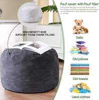 Modernes Faltbares Ausziehbares Rundes Kindersitzkissen-Bezug Komfortables Langlebiges Cord-Sofa für Wohnzimmer