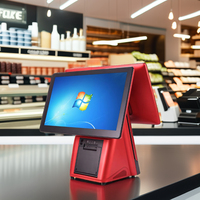 Ensemble complet de fabricants de système de point de vente à écran tactile tout-en-un imprimante de reçus intégrée de 58mm caisse enregistreuse POS