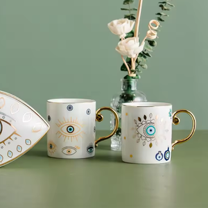Taza de Porcelana Ojo del Diablo - Diseño Personalizable, Reutilizable, Apta para Alimentos, Apta para Microondas y Lavavajillas, para Regalos Empresariales - Product Image 3