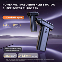 Souffleur d'air électrique portable sans fil Turbo 110000 tr/min pour le nettoyage de voitures et l'élimination de la poussière des claviers