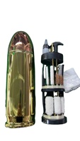 Kit de nettoyage universel pour armes à feu en polyester imperméable, étui de rangement en forme de bouteille avec brosse de nettoyage