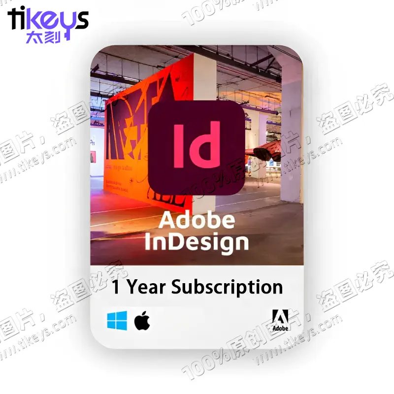 24/7 Online Id Adob InDesign 2023 PC/Mac 1 Year Subscription Genuine Original License Designer Email Delivery
