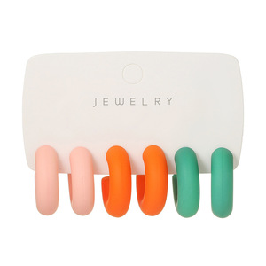 Pendientes de aro de resina con forma de estrella para mujer, joyería geométrica colorida, accesorio de moda - Product Image 5