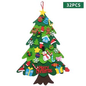 חם למכירה <span class=keywords><strong>xmas</strong></span> קישוטי קיר תלויים 3d בד חג המולד עם הוביל אור 32 חתיכות קישוט לילדים - Product Image 6