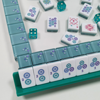 Mahjong en acrylique triple couche, fabrication directe d'usine, avec gravure papillon, design artistique personnalisé pour le divertissement familial