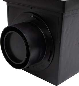 طقم مربع أسود حديث 9 بوصة حوض صيد <span class=keywords><strong>2</strong></span>-فتح <span class=keywords><strong>2</strong></span> محولات 1 مقبس منفذ 1 شبكة تصريف بلاستيكية لمناطق المروج ذات المناظر الطبيعية - Product Image 4