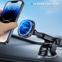 Support mural universel pour téléphone portable Accessoires de support de téléphone magnétique sous vide à 360 ° amélioré pour support de téléphone de voiture à bras long