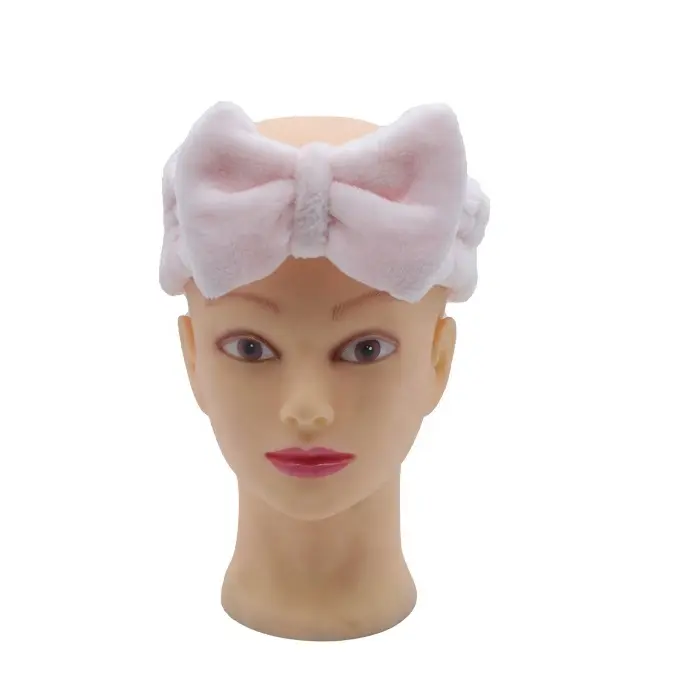 Low price sell high quality hair bands Coral fleece headbands for girls bath hair band