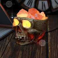 Lampe de sel de l'Himalaya portable, durable et décorative, style Halloween, pour la maison, la chambre à coucher, utilisation comme veilleuse