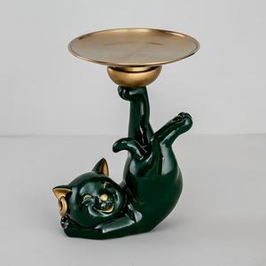 Bandeja Decorativa de Resina con Forma de <span class=keywords><strong>Gato</strong></span>, Pintada a Mano, Ecológica, para Mesa de Centro, Venta Caliente de Fábrica - Product Image 5