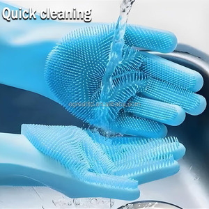 Gants de nettoyage en silicone de qualité alimentaire avec logo personnalisé, gants multifonctionnels en silicone pour la vaisselle, pour la cuisine et la maison - Product Image 5
