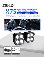 Projecteurs LED haute puissance SENLO X7, double couleur, pour moto, brevetés, originaux, pour véhicules