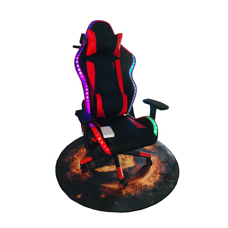 Adjustable armrest PU game chair recliner LED light bar RGB game Chair