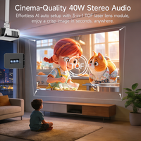 Nuevo Proyector Google TV 1850 ANSI Lúmenes 4K Sonido Estéreo 40W Asistente de Voz Google NFC Corrección Trapezoidal Automática 4D para Pedidos al por Mayor para Empresas