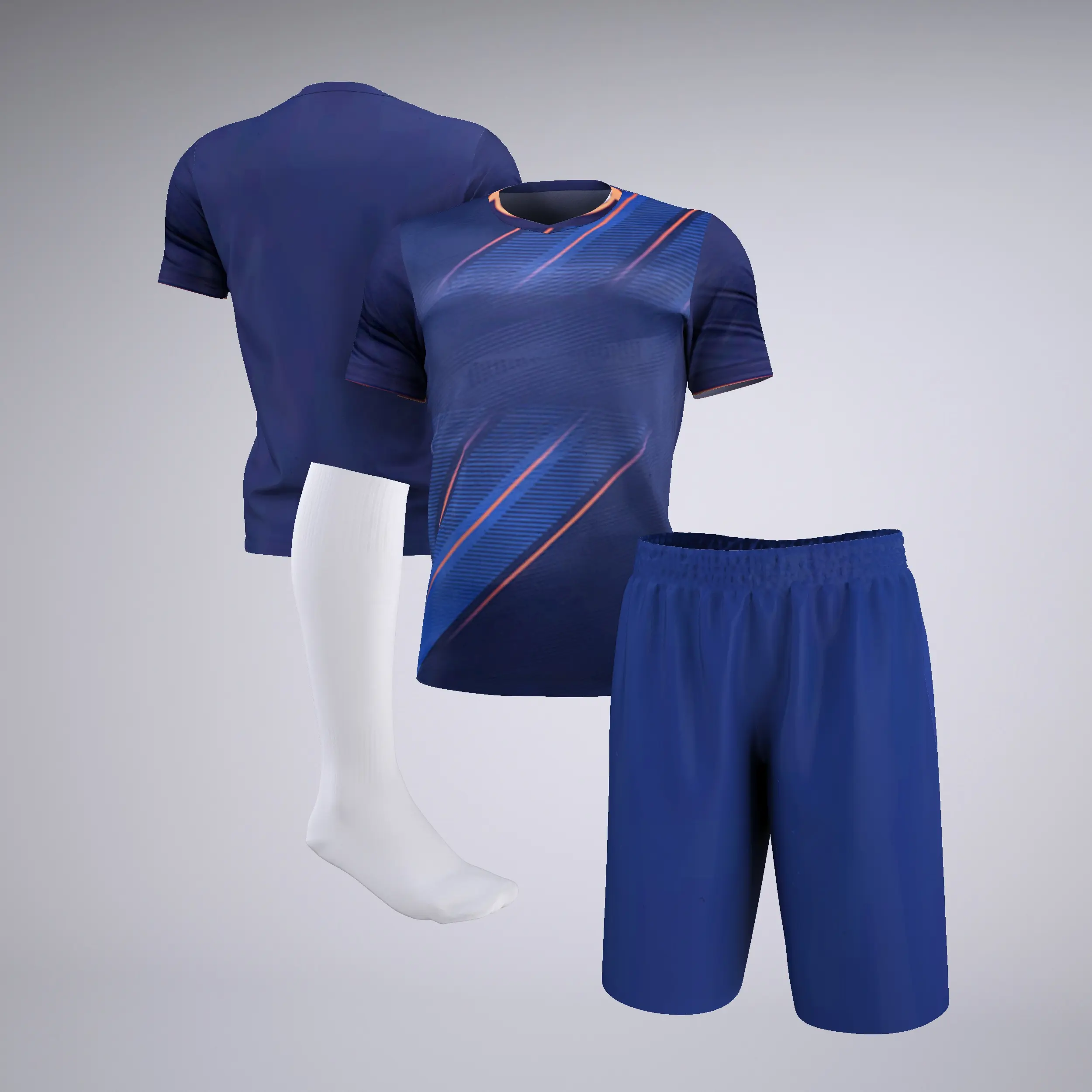 Kit de treinamento de futebol personalizado, kit esportivo, camisa de clube de futebol, uniformes de futebol feminino de alta qualidade, camisa de futebol