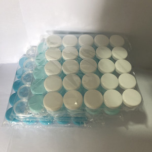 Contenedor redondo de plástico para cosméticos, bote pequeño de plástico colorido con bolsa OPP, 3g, 5g - Product Image 3