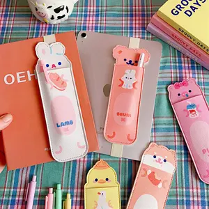 Simple Stationery PU Pencil Case Korean Pencil Case Bandage Kawaii Pencil Bags