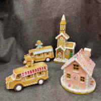 Figurines à collectionner de noël, décor de pain d'épices multi-village, maison de pain d'épices traditionnelle de vacances