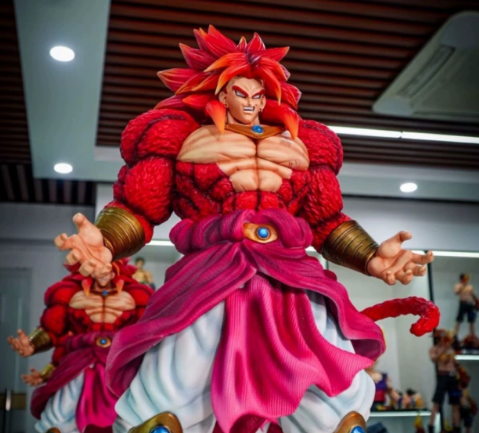 Dx super broly 50cm cheveux rouges
